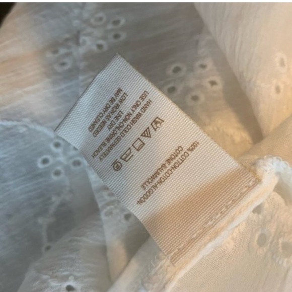 Sold • Free People Letters to Juliet White Eyelet Back Mock Neck Blouse - Picture 8 of 9